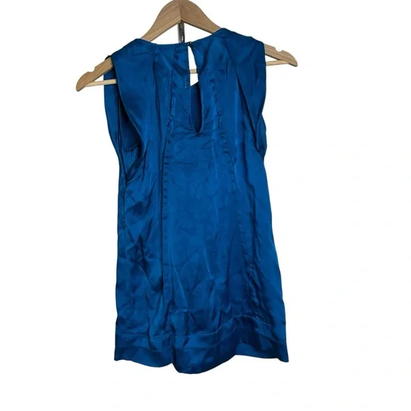 Diane Von Furstenberg Ayla silk sleeveless ruffle blouse - Picture 3 of 5